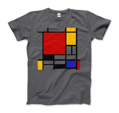 Piet Mondrian - Composition with Red, Yellow, and Blue - 1942 Artwork T-Shirt-6