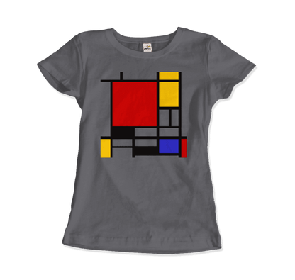 Piet Mondrian - Composition with Red, Yellow, and Blue - 1942 Artwork T-Shirt-4