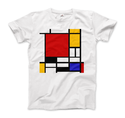 Piet Mondrian - Composition with Red, Yellow, and Blue - 1942 Artwork T-Shirt-5