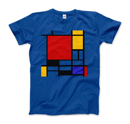 Piet Mondrian - Composition with Red, Yellow, and Blue - 1942 Artwork T-Shirt-8