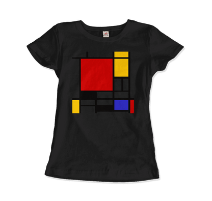 Piet Mondrian - Composition with Red, Yellow, and Blue - 1942 Artwork T-Shirt-17