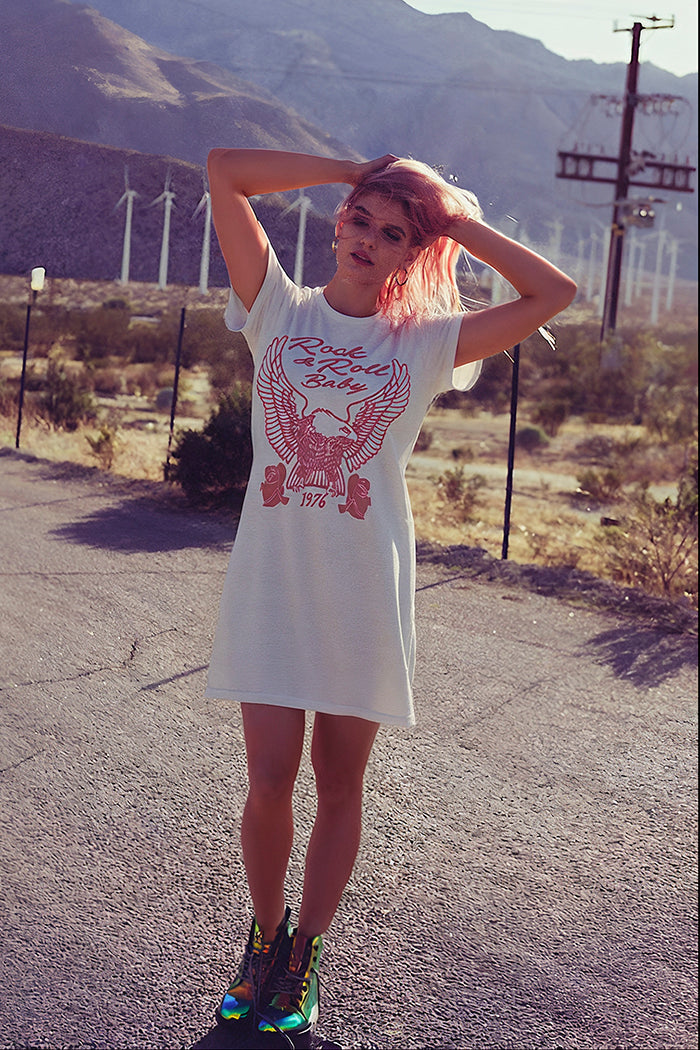 Rock & Roll Baby Tee Dress-1