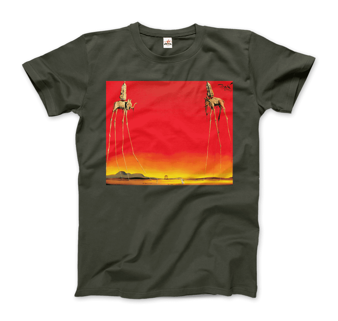 Salvador Dali, The Elephants Artwork T-Shirt-7
