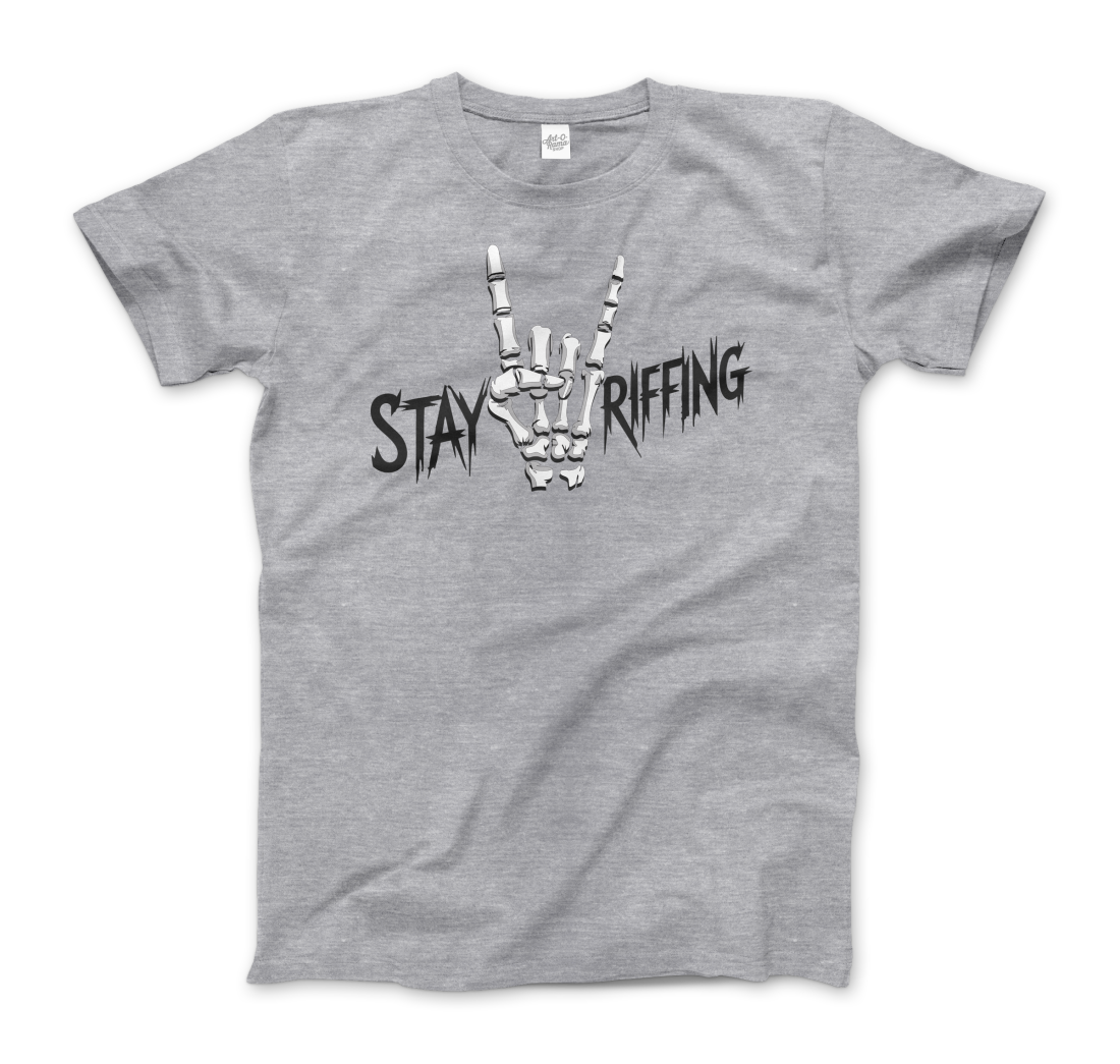 Stay Riffing - Rock'n Roll Skull T-Shirt-6