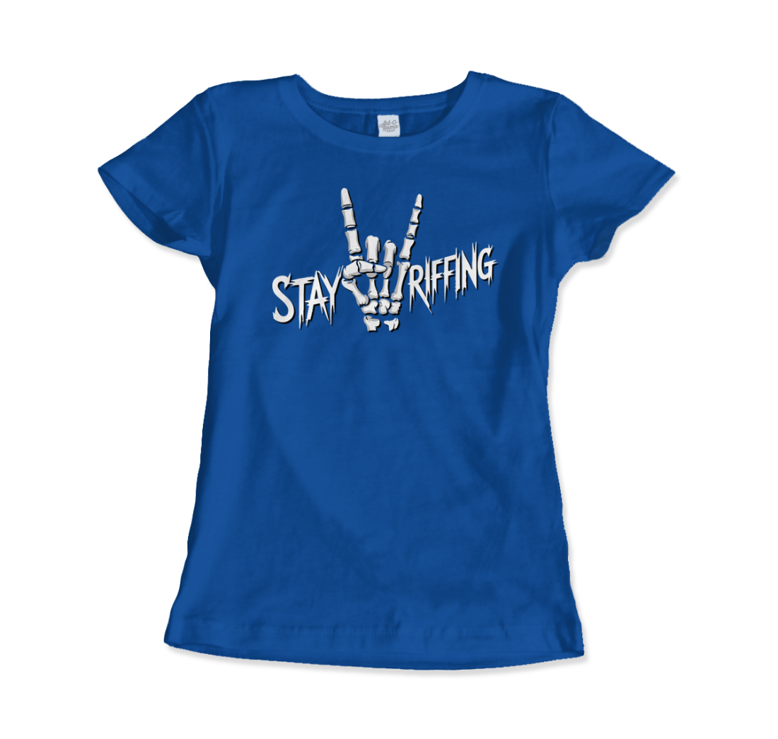 Stay Riffing - Rock'n Roll Skull T-Shirt-13
