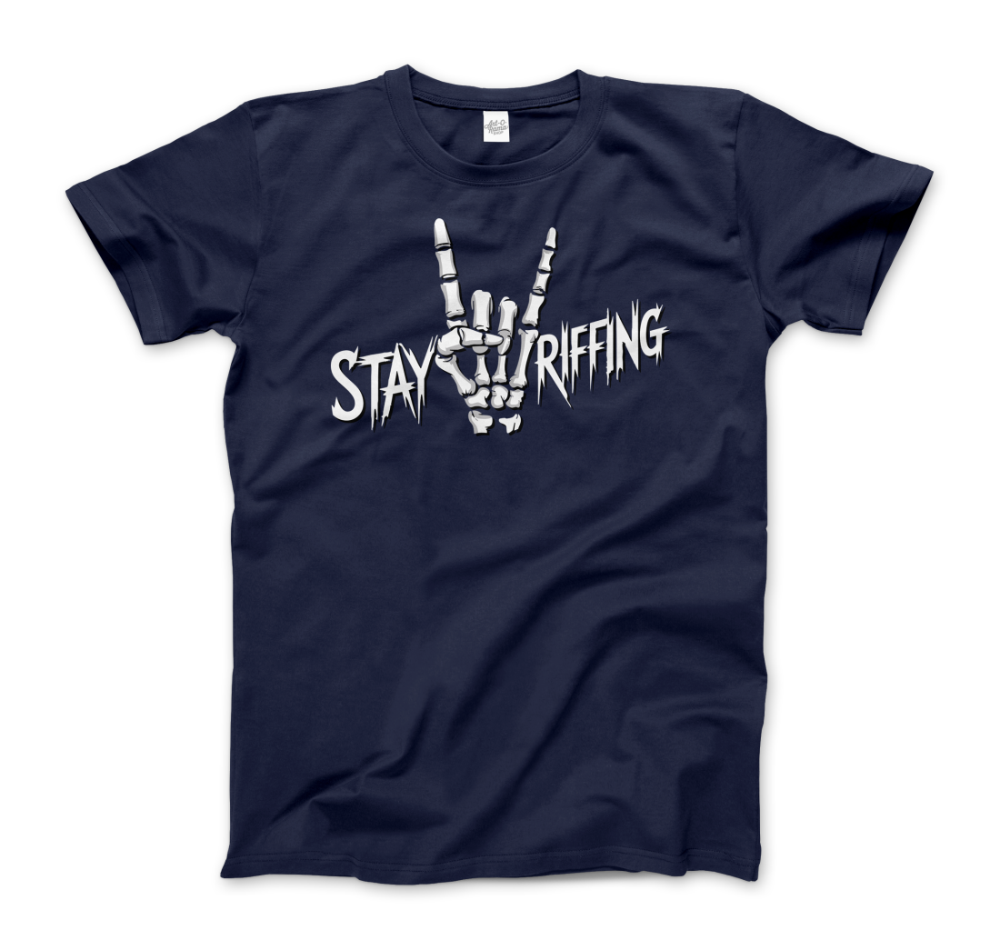 Stay Riffing - Rock'n Roll Skull T-Shirt-7
