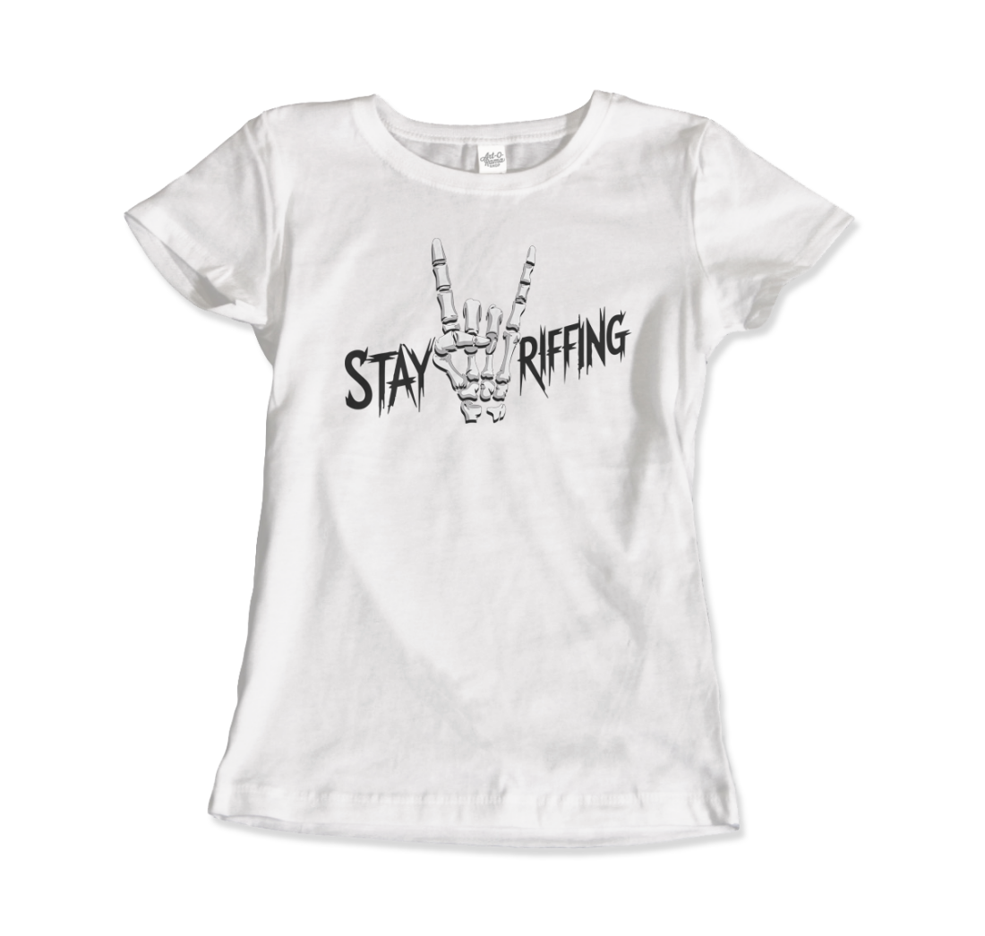 Stay Riffing - Rock'n Roll Skull T-Shirt-9