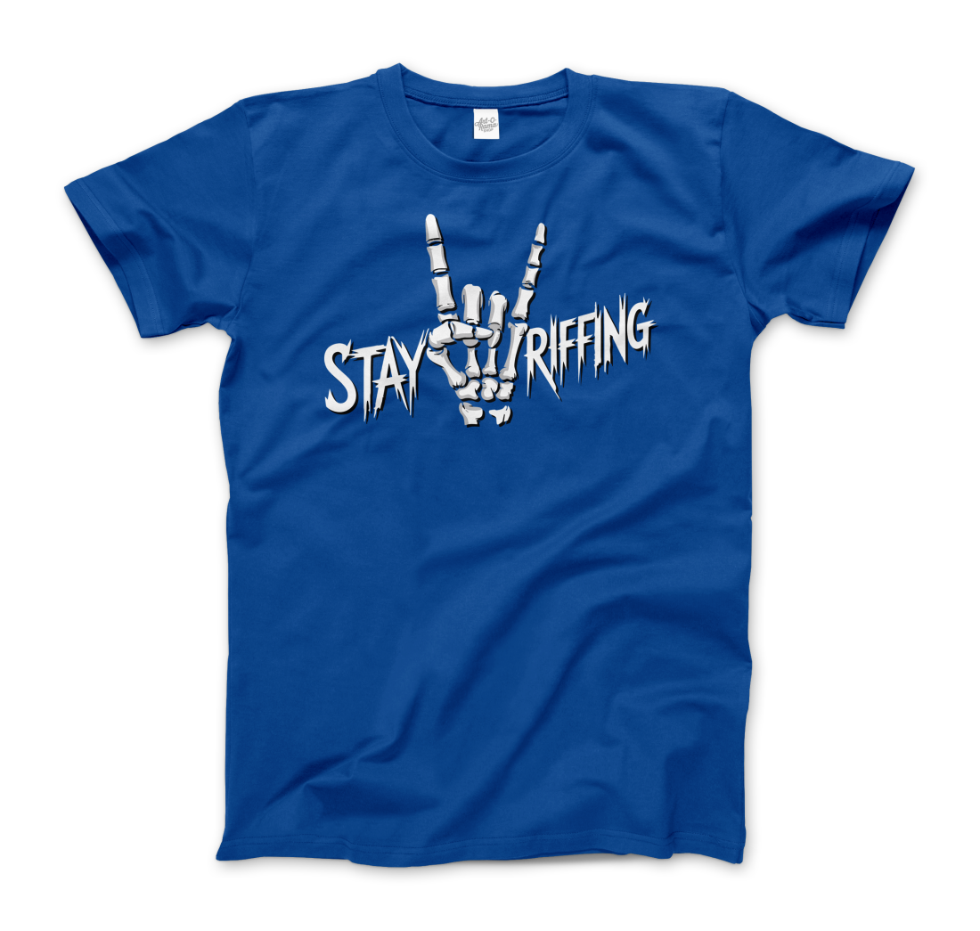 Stay Riffing - Rock'n Roll Skull T-Shirt-8