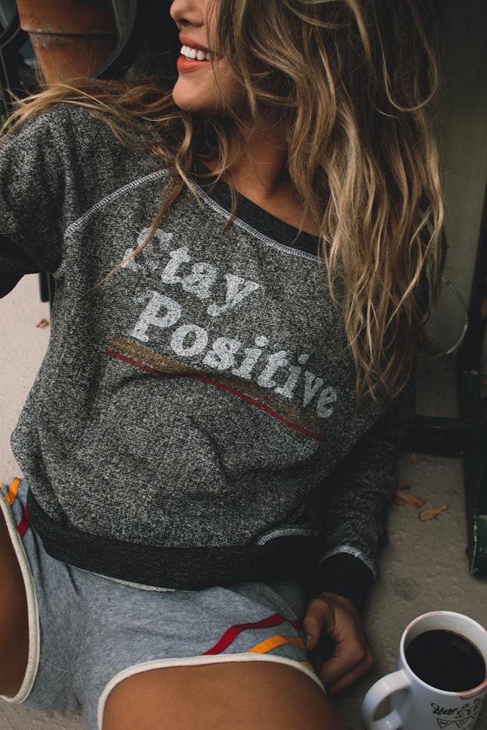 Stay Positive Heather Sweater