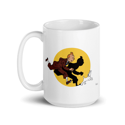 Tintin and Snowy (Milou) Getting Hit By A Spotlight Mug-4