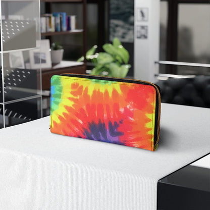 Womens Wallet - Zip Purse - Multicolor Tie Dye
