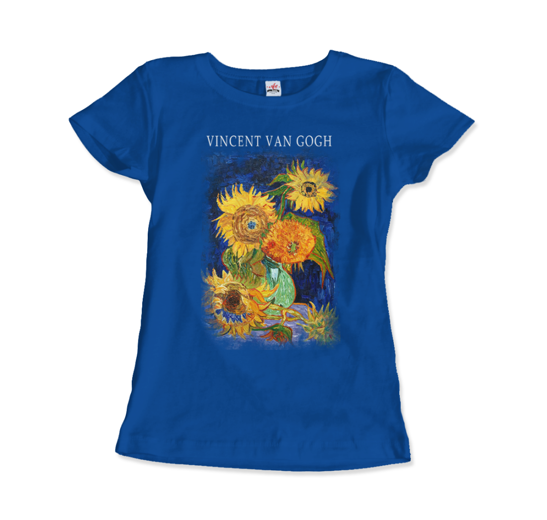 Van Gogh Five Sunflowers 1888, Artwork T-Shirt-11