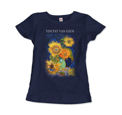 Van Gogh Five Sunflowers 1888, Artwork T-Shirt-3