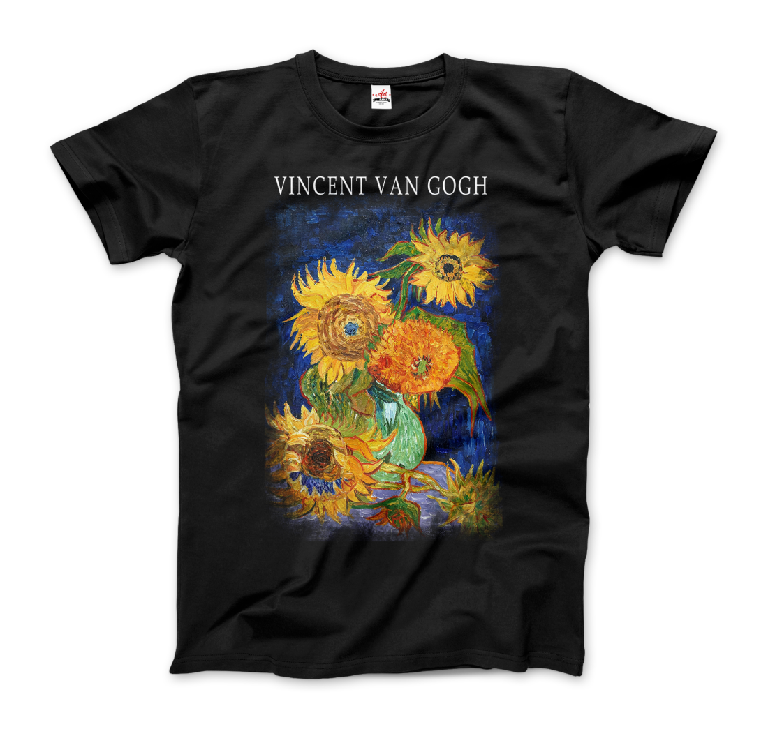 Van Gogh Five Sunflowers 1888, Artwork T-Shirt-4
