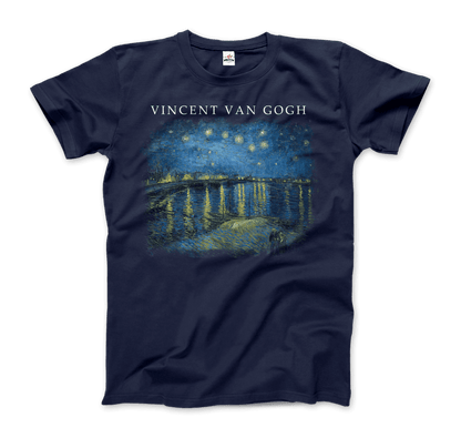 Van Gogh Starry Night Over the Rhône, 1888 Artwork T-Shirt-5