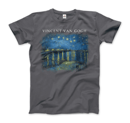 Van Gogh Starry Night Over the Rhône, 1888 Artwork T-Shirt-7