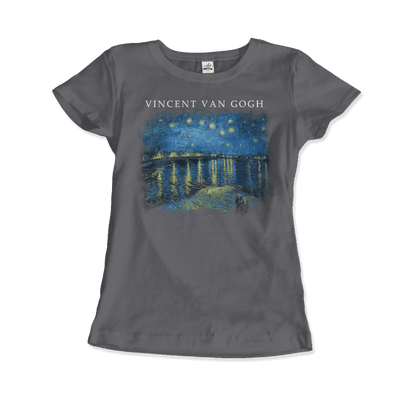 Van Gogh Starry Night Over the Rhône, 1888 Artwork T-Shirt-12
