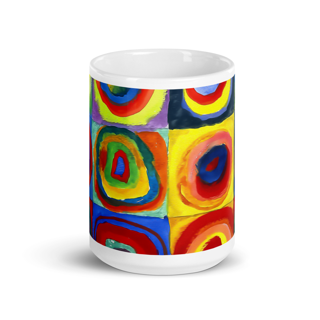 Wassily Kandinsky, Farbstudie - Color Study, Squares with Concentric Circles, 1913 Artwork Mug-1