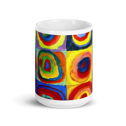Wassily Kandinsky, Farbstudie - Color Study, Squares with Concentric Circles, 1913 Artwork Mug-1