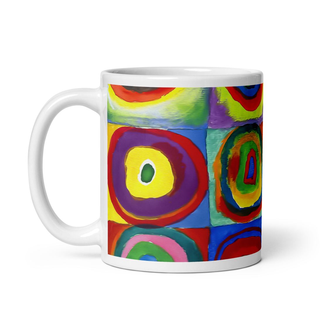 Wassily Kandinsky, Farbstudie - Color Study, Squares with Concentric Circles, 1913 Artwork Mug-5