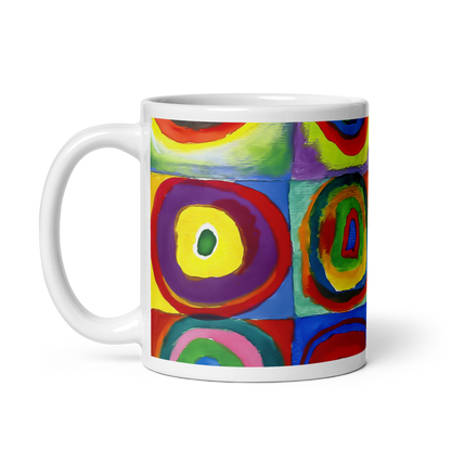 Wassily Kandinsky, Farbstudie - Color Study, Squares with Concentric Circles, 1913 Artwork Mug-5