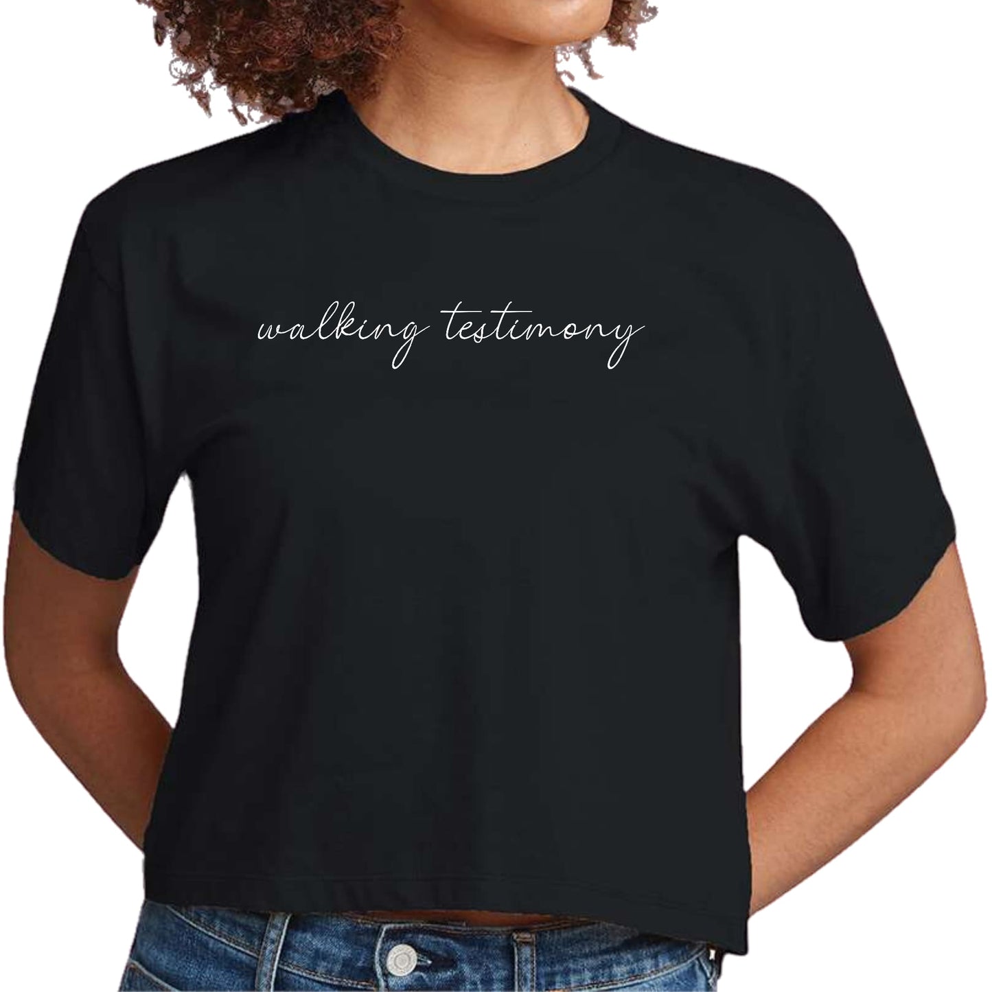 Womens Cropped Graphic T-shirt - Say it Soul - Walking Testimony