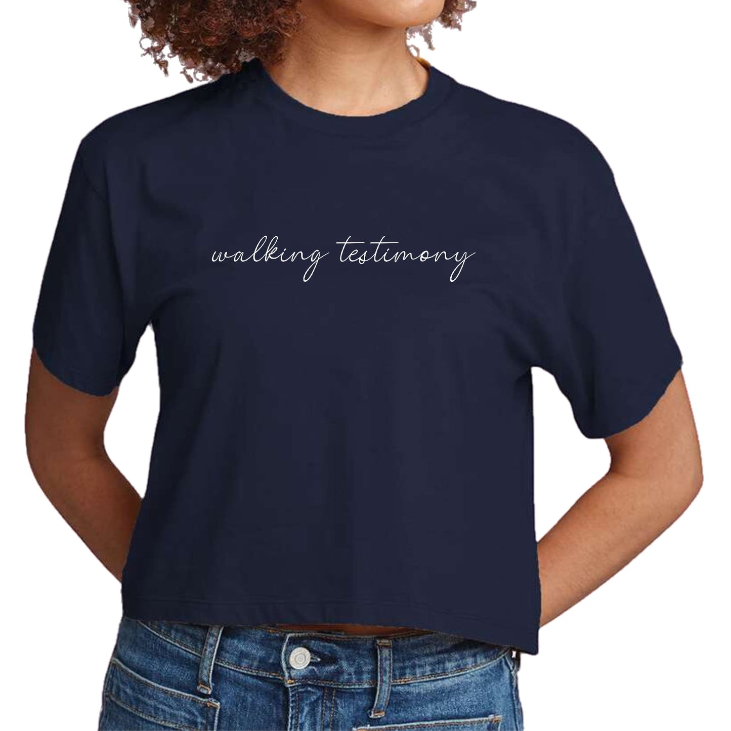 Womens Cropped Graphic T-shirt - Say it Soul - Walking Testimony