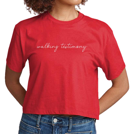 Womens Cropped Graphic T-shirt - Say it Soul - Walking Testimony