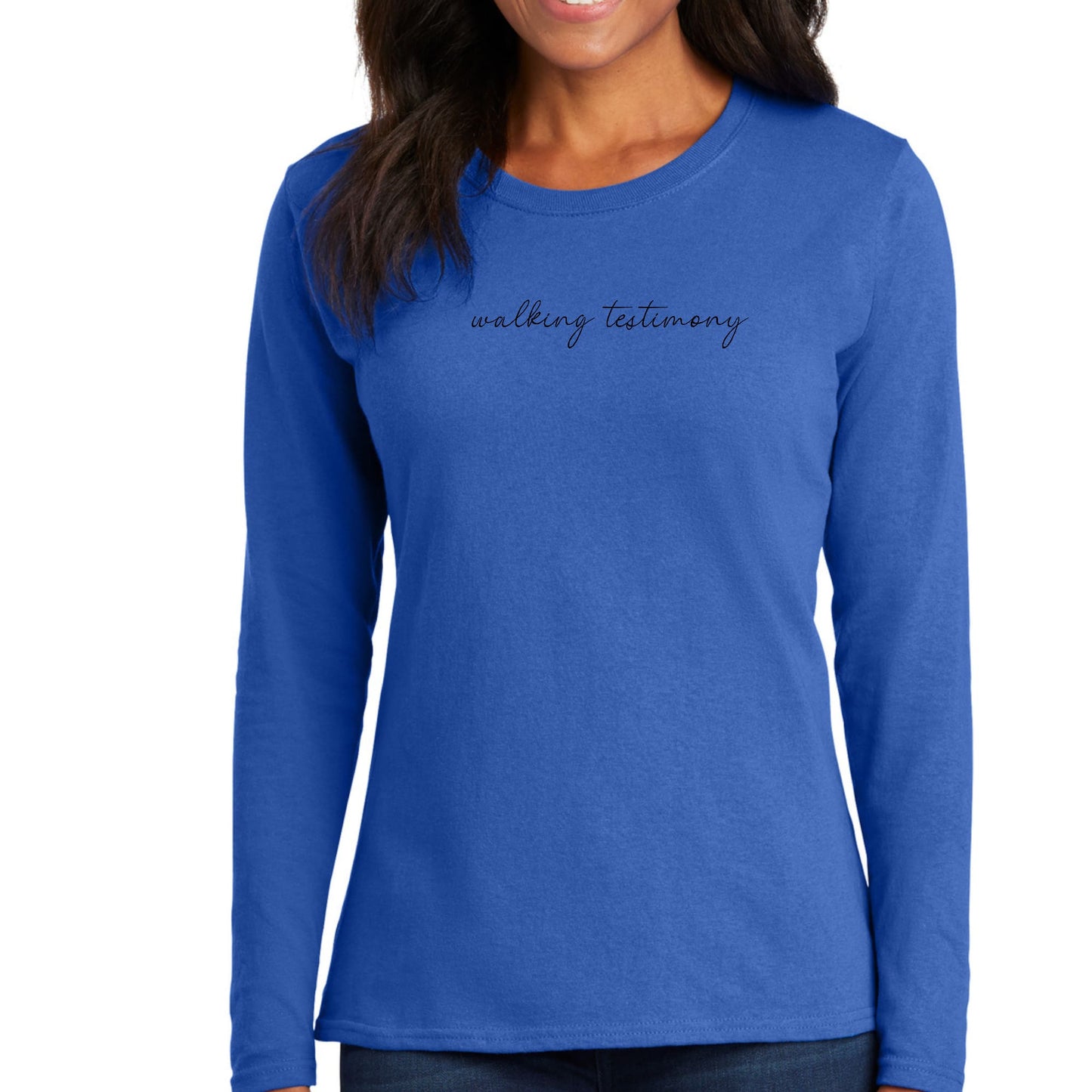 Womens Long Sleeve Graphic T-shirt - Say it Soul - Walking Testimony