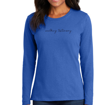 Womens Long Sleeve Graphic T-shirt - Say it Soul - Walking Testimony