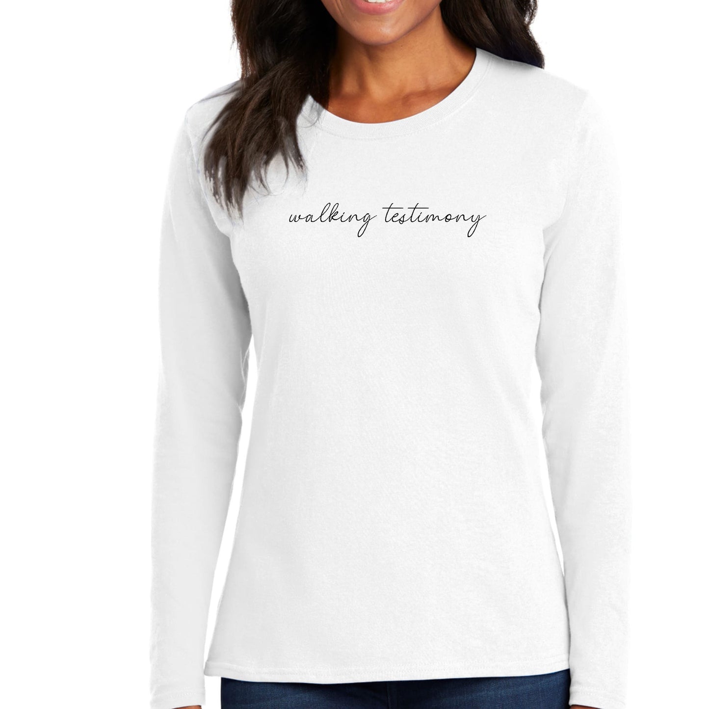Womens Long Sleeve Graphic T-shirt - Say it Soul - Walking Testimony